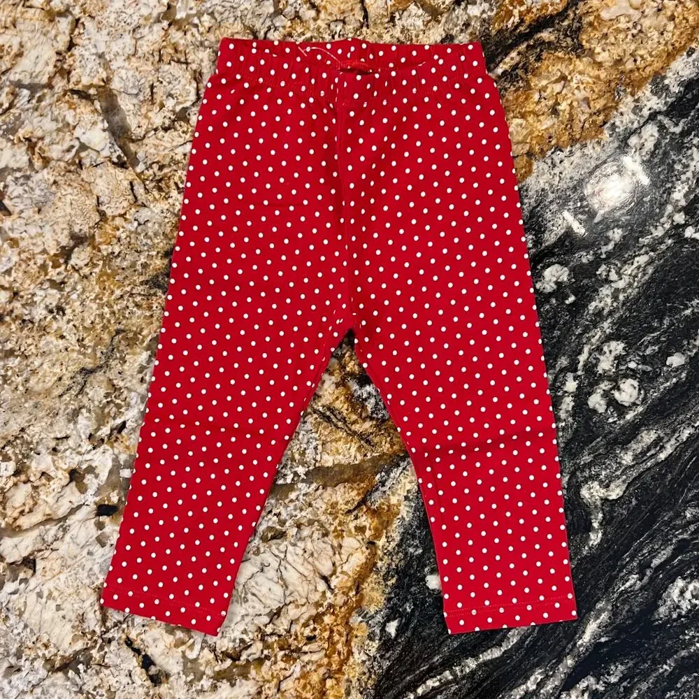 **NWT GAP Baby Red & Navy W/Christmas Graphic Bodysuit & Red Leggings -